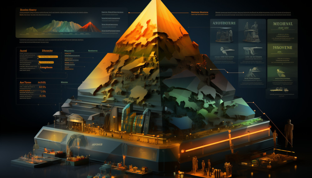 Les différentes parties de la pyramide inversée